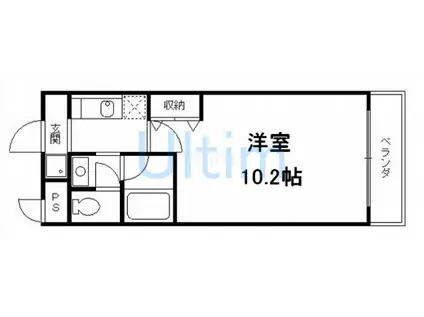 RECTANGLE伏見稲荷(1K/2階)の間取り写真