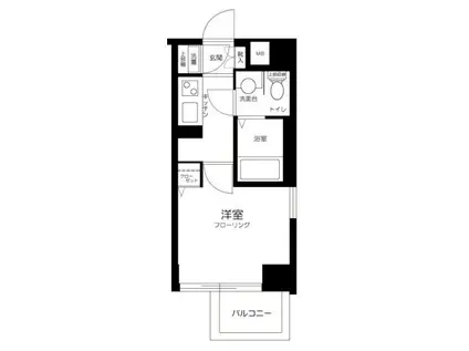 AXAS品川シーサイド(1K/3階)の間取り写真