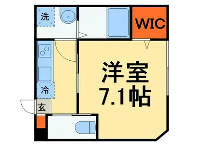 グロースルール(1K/1階)の間取り写真