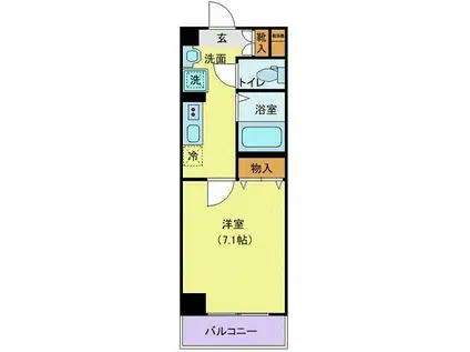 シャトール田口金沢八景(1K/3階)の間取り写真