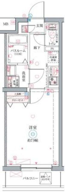 クレヴィスタ立石II(1K/2階)の間取り写真
