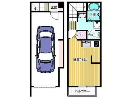 あんしんVIEM北新町13-1030(ワンルーム/1階)の間取り写真