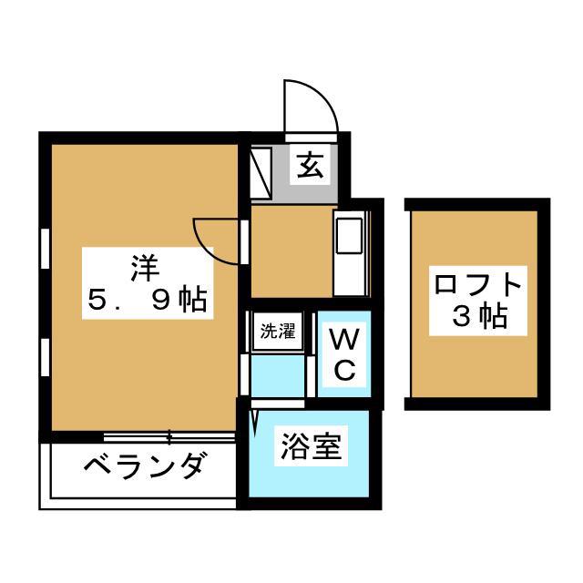 TMJ相模大野(1K/1階)の間取り写真