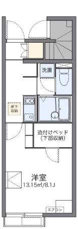 レオネクストフォルティッシモ(1K/1階)の間取り写真