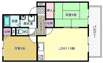 ファミーユメゾン(2LDK/2階)の間取り写真