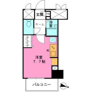 ウエスト10(ワンルーム/6階)の間取り写真