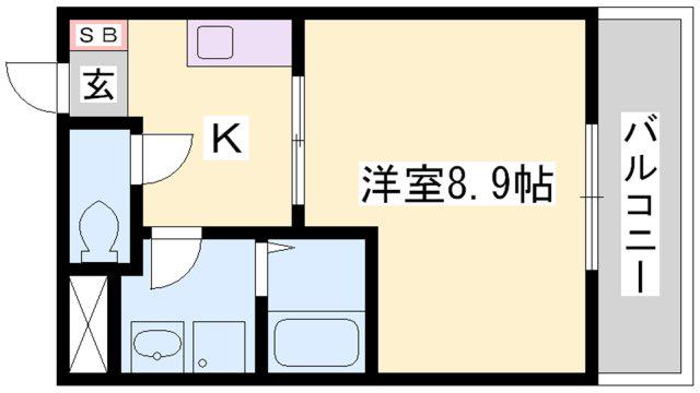 アートN(1K/3階)の間取り写真