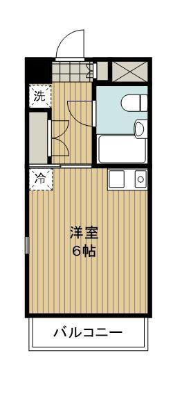 MISH(ワンルーム/3階)の間取り写真