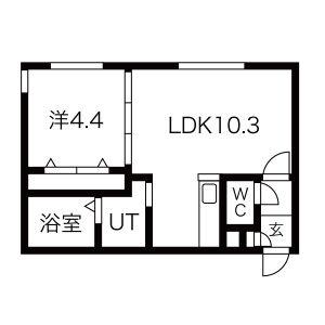 KURAXIA クラシア(1LDK/1階)の間取り写真