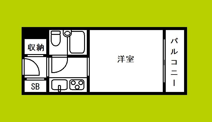 ファミールハイツ北大阪5号棟2番館(1K/7階)の間取り写真