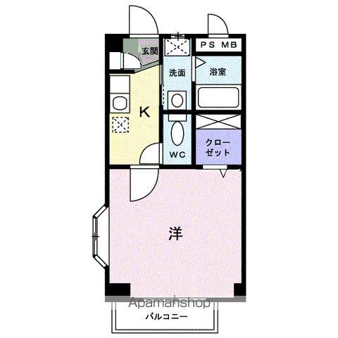 ビバ-チェ(1K/2階)の間取り写真