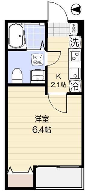 エクセラン柴又(1K/1階)の間取り写真