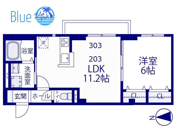 VIOLA.K(1LDK/3階)の間取り写真