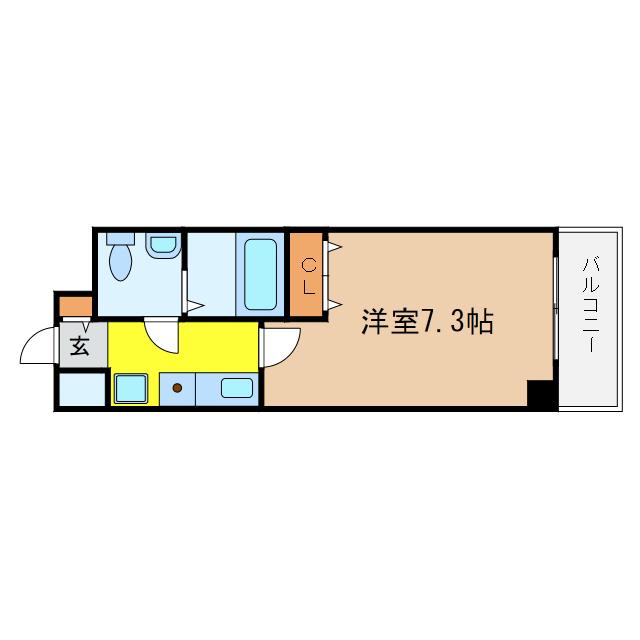 セイワパレス 堂島シティ(1K/6階)の間取り写真