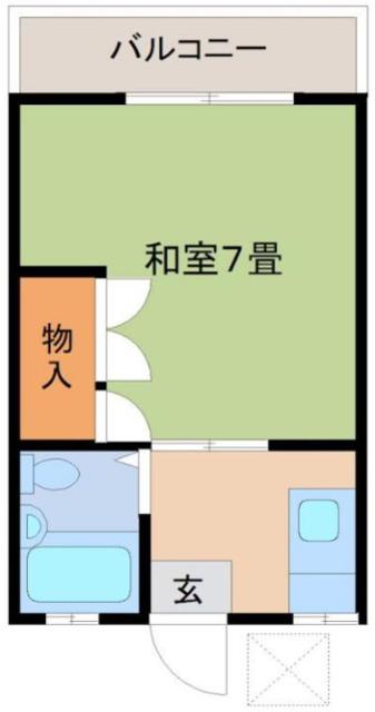 オザキハイツ(1K/2階)の間取り写真