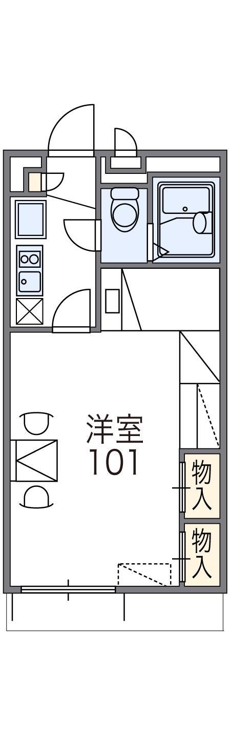 レオパレスJステージI(1K/2階)の間取り写真