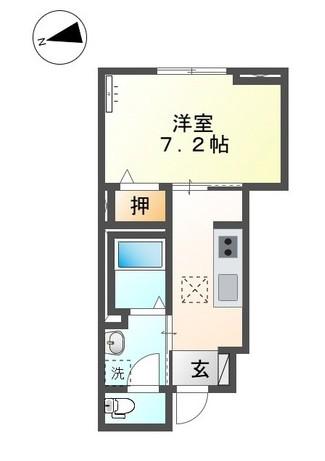 レアルMKM(1K/1階)の間取り写真