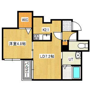 A BOND月寒T・H(1LDK/4階)の間取り写真