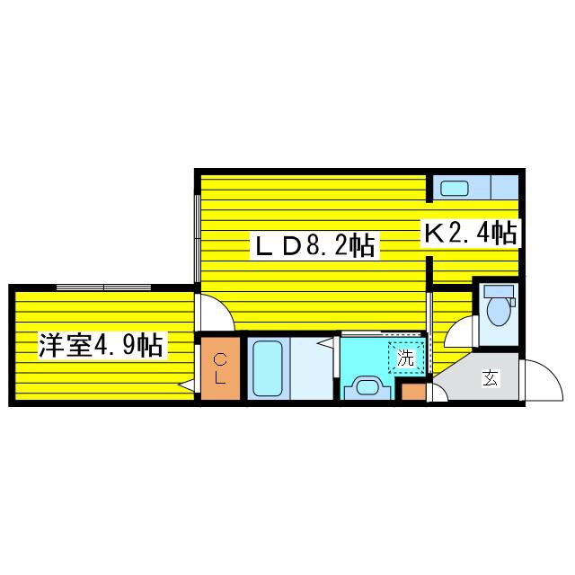 BBLOOM 14(1LDK/4階)の間取り写真