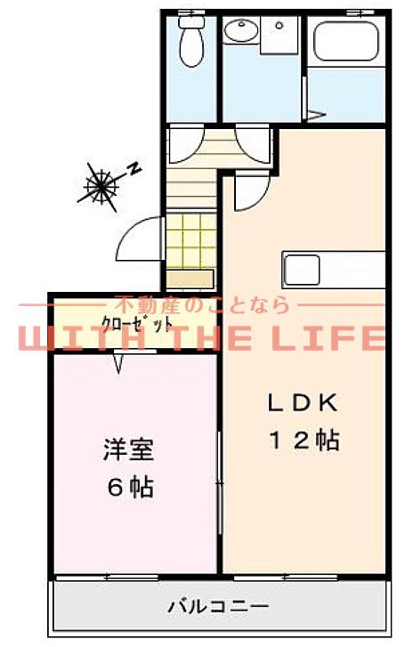 ハウスフリーデIII(1LDK/3階)の間取り写真