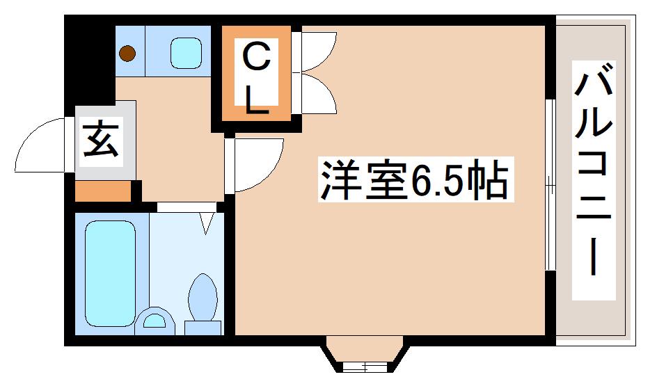 フォーシーズン(1K/2階)の間取り写真