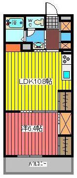 クレムネスト南浦和(1LDK/2階)の間取り写真