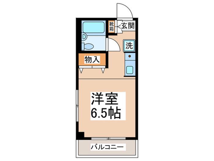 アゼフィール(ワンルーム/1階)の間取り写真