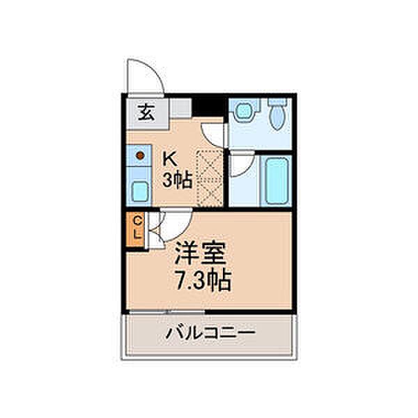 P-COM KOGA(1K/2階)の間取り写真