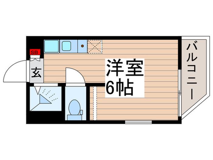 GLANBELL墨田II(ワンルーム/3階)の間取り写真