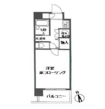 カテリーナ代々木(1K/4階)の間取り写真