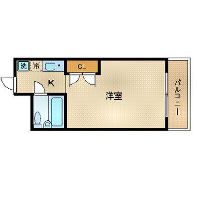ラフィネ北赤羽(ワンルーム/3階)の間取り写真