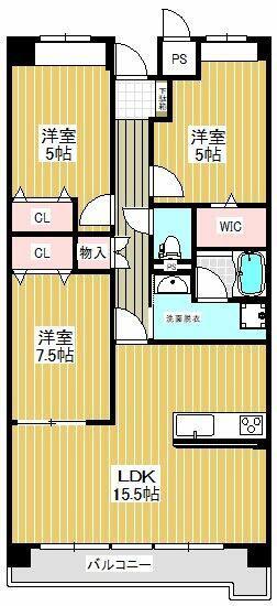 グランフィールド山王(3LDK/1階)の間取り写真