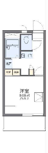レオパレス渚(1K/4階)の間取り写真