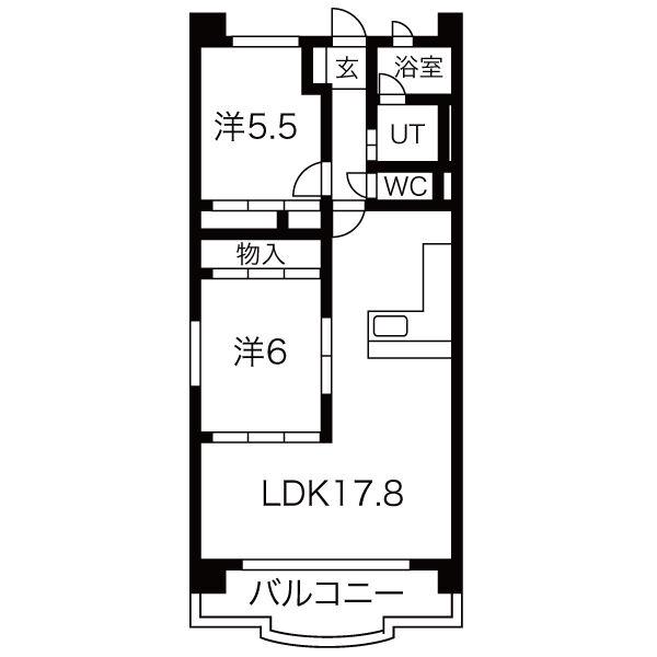 HAUOLI(2LDK/4階)の間取り写真