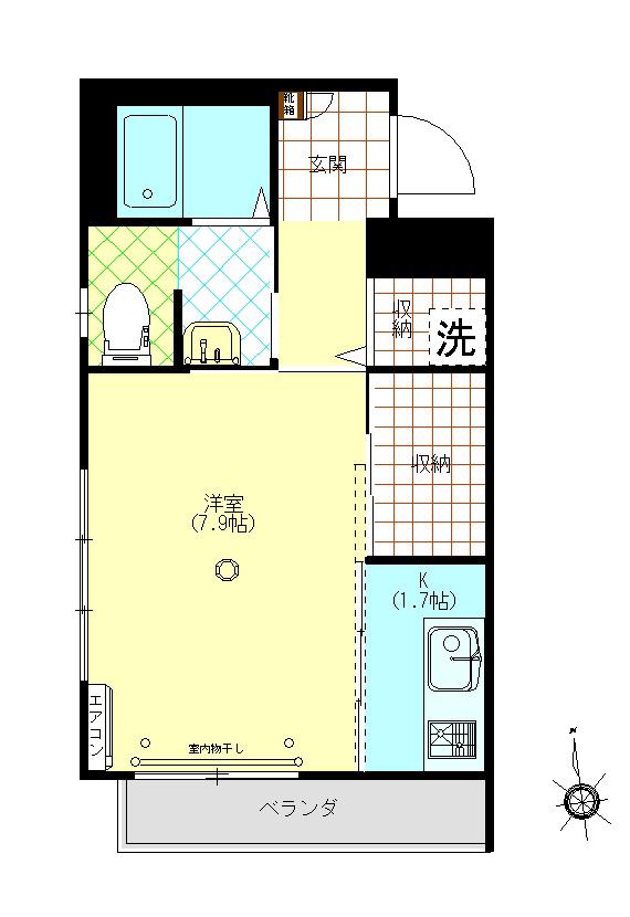 SHMシャインハイム並木(1K/2階)の間取り写真