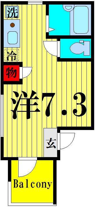 MELDIA梅田 B(ワンルーム/3階)の間取り写真