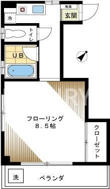 第5加藤マンション(1K/3階)の間取り写真