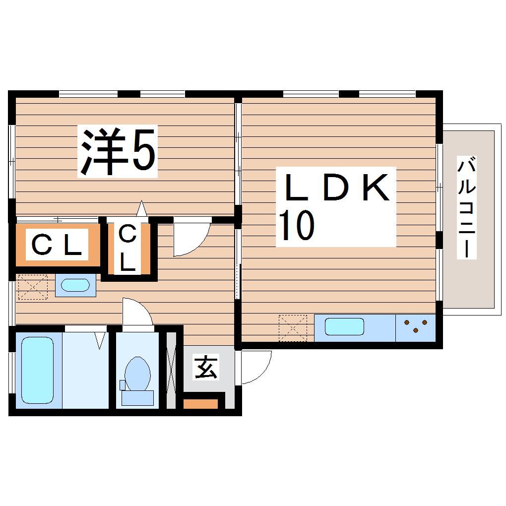 メゾン・ド・シュシュ(1LDK/2階)の間取り写真