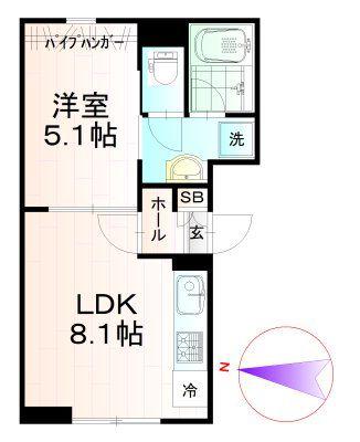 ブライトハウス江古田(1LDK/1階)の間取り写真