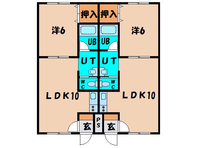 ピュアパレス人見(1LDK/3階)の間取り写真
