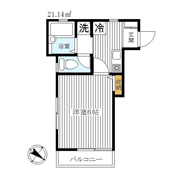 サクラポンテ(1K/3階)の間取り写真