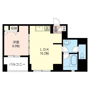 リオフレンテ(1LDK/3階)の間取り写真