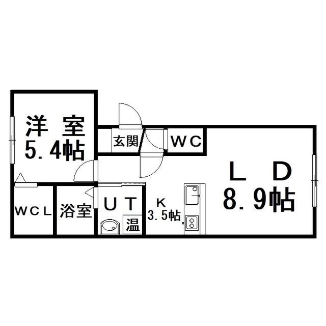 8MILION(1LDK/4階)の間取り写真