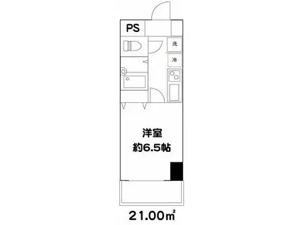 ドミール北新宿Ⅱ(1K/10階)の間取り写真