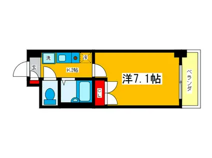 レジディア浦安II(1K/5階)の間取り写真