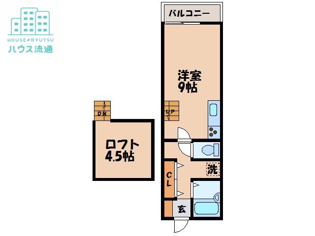 メゾンポムルージュ(ワンルーム/1階)の間取り写真