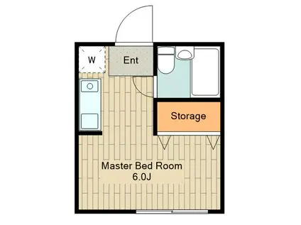 レイクヒルズ武蔵野台(ワンルーム/1階)の間取り写真