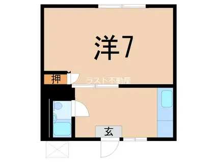 コーポ桑原(1K/1階)の間取り写真