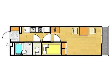 レオパレスユウ(1K/3階)の間取り写真