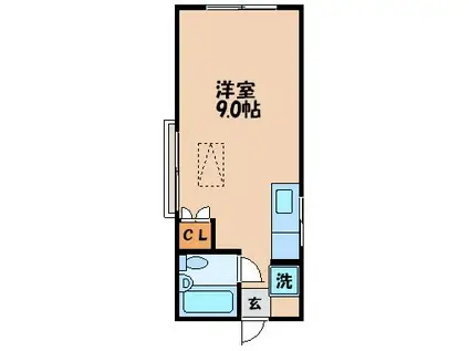 コーポPIAA坂本(ワンルーム/3階)の間取り写真